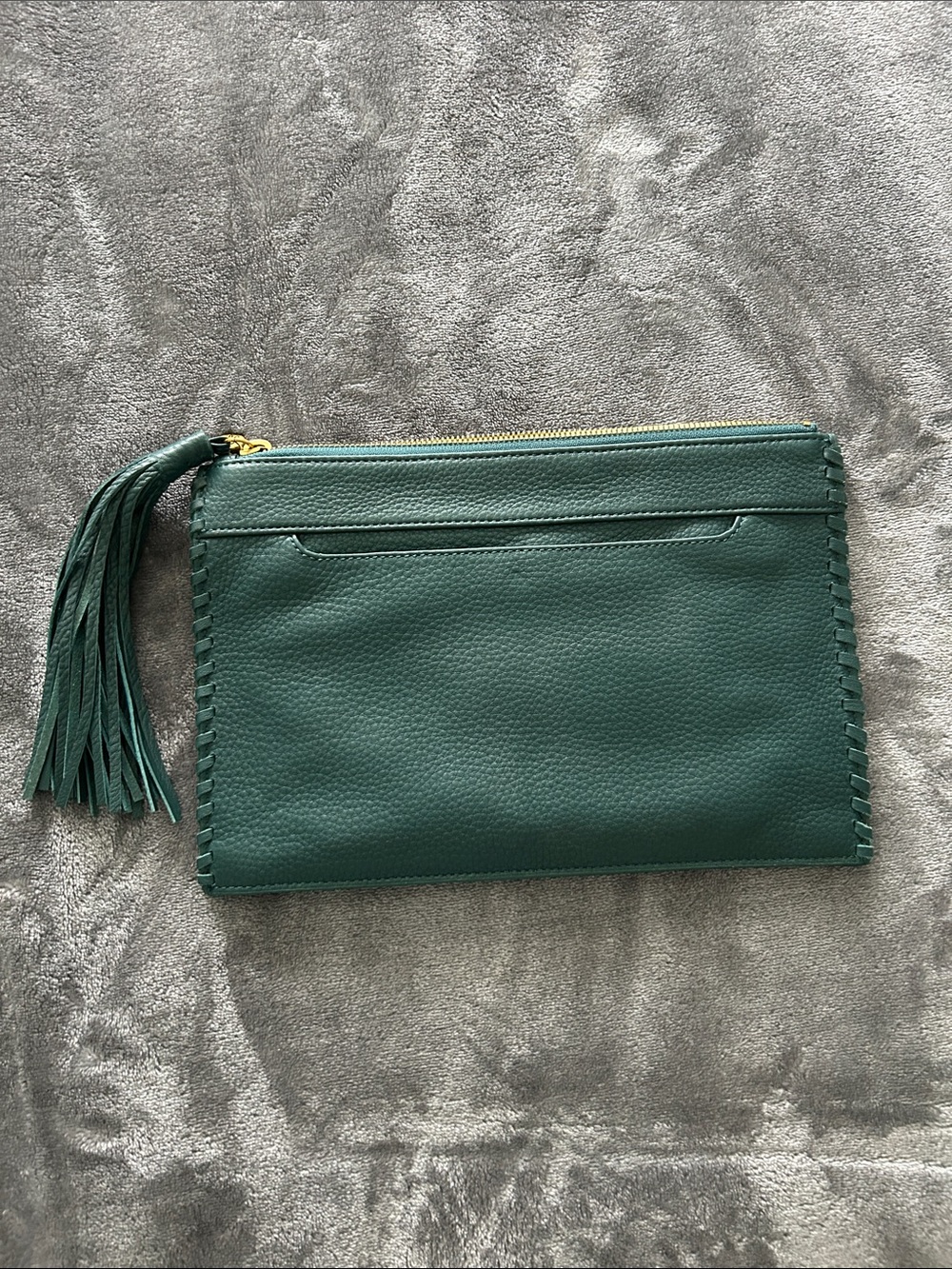 NWOT HOBO Teal Leather Tassel Clutch - Women Bags - Picture 2 of 4